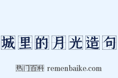 城里的月光造句是什么意思的图片